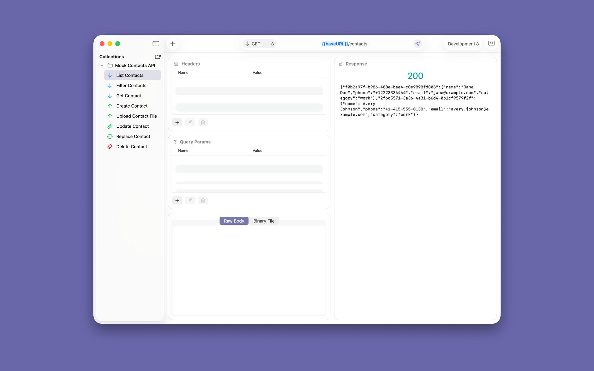 A focused workspace for solo API work